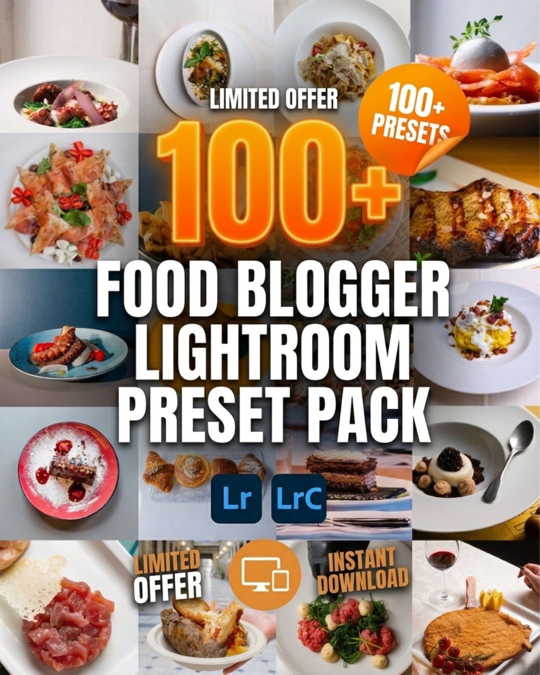 Food Blogger Lightroom preset pack cover