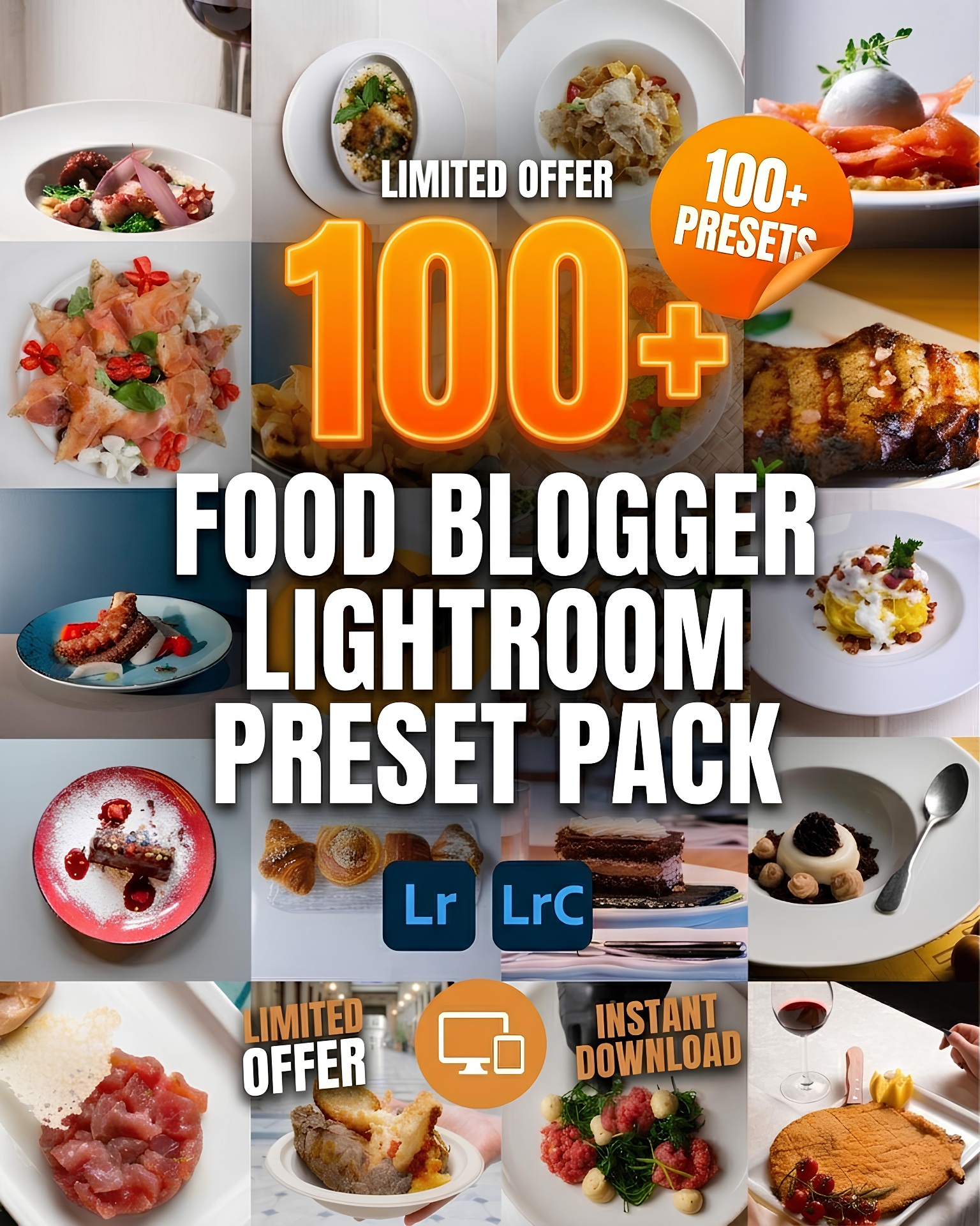 Food Blogger Lightroom preset pack cover